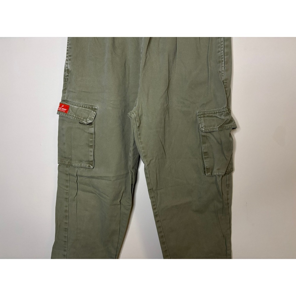 Cookman Chef Pants Mens Olive Green Elastic Waist Cargo Utility Trousers Medium - Picture 5 of 10